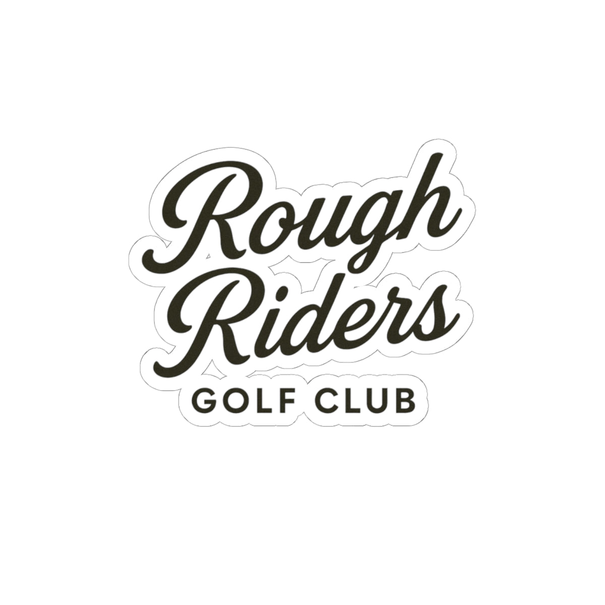 Rough Riders Golf Club Signature Script Sticker