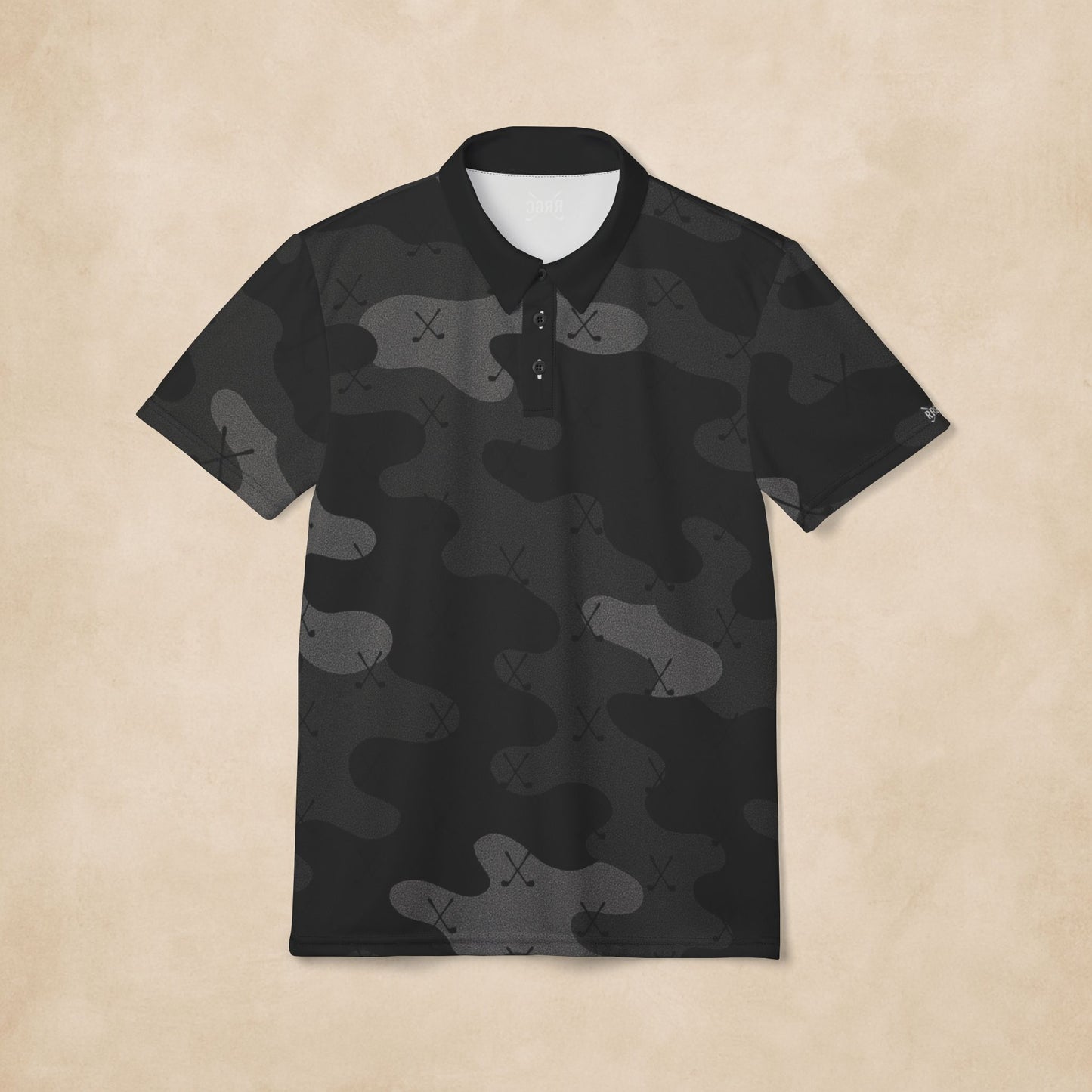 RRGC black camo performance polo