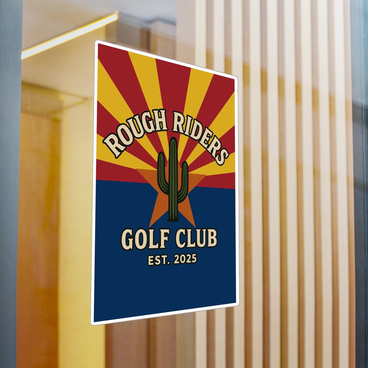 Rough Riders Golf Club Arizona Flag Sticker