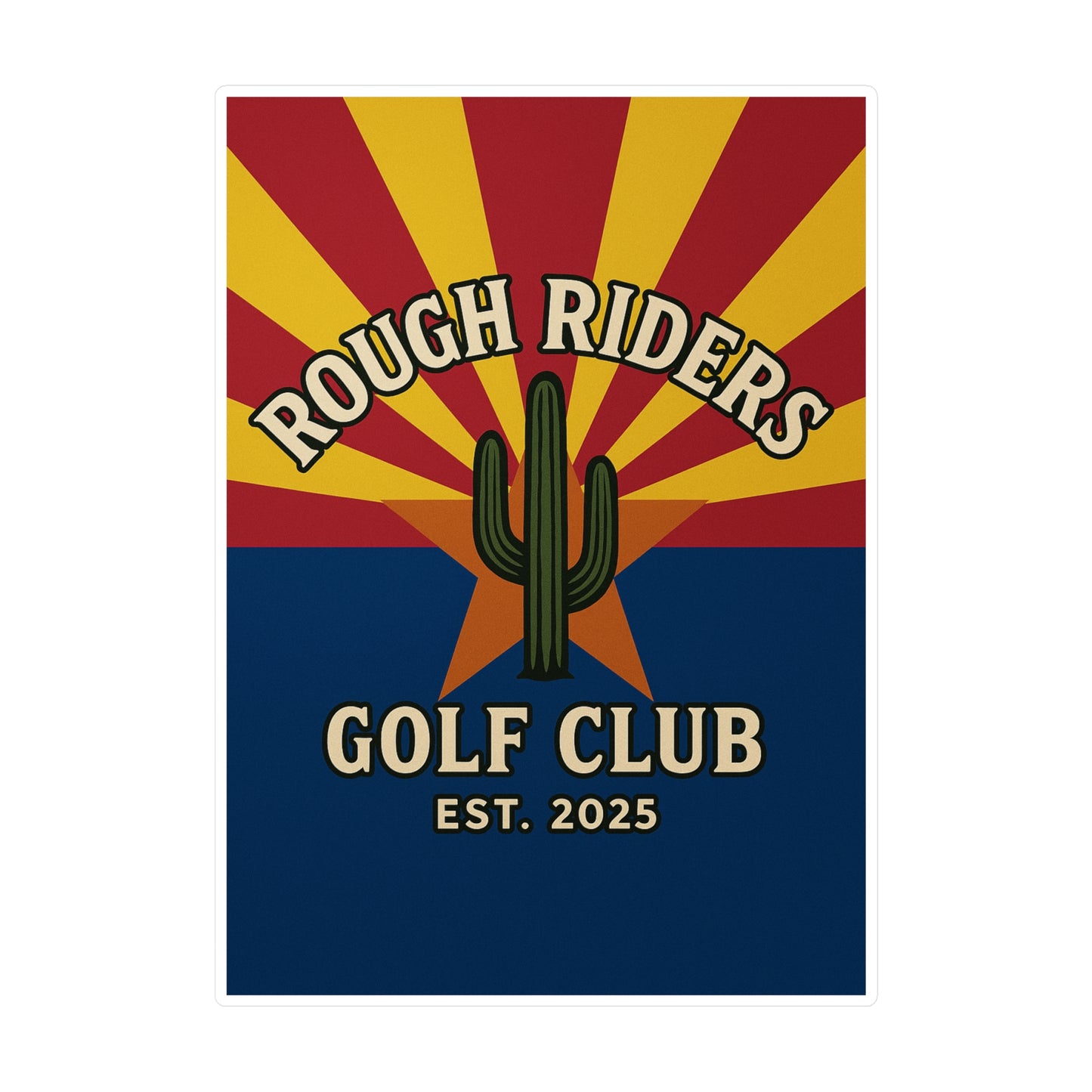 Rough Riders Golf Club Arizona Flag Sticker