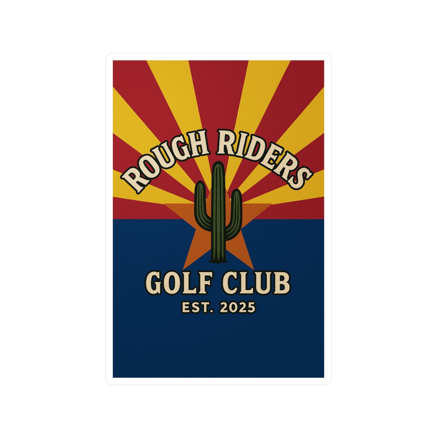 Rough Riders Golf Club Arizona Flag Sticker