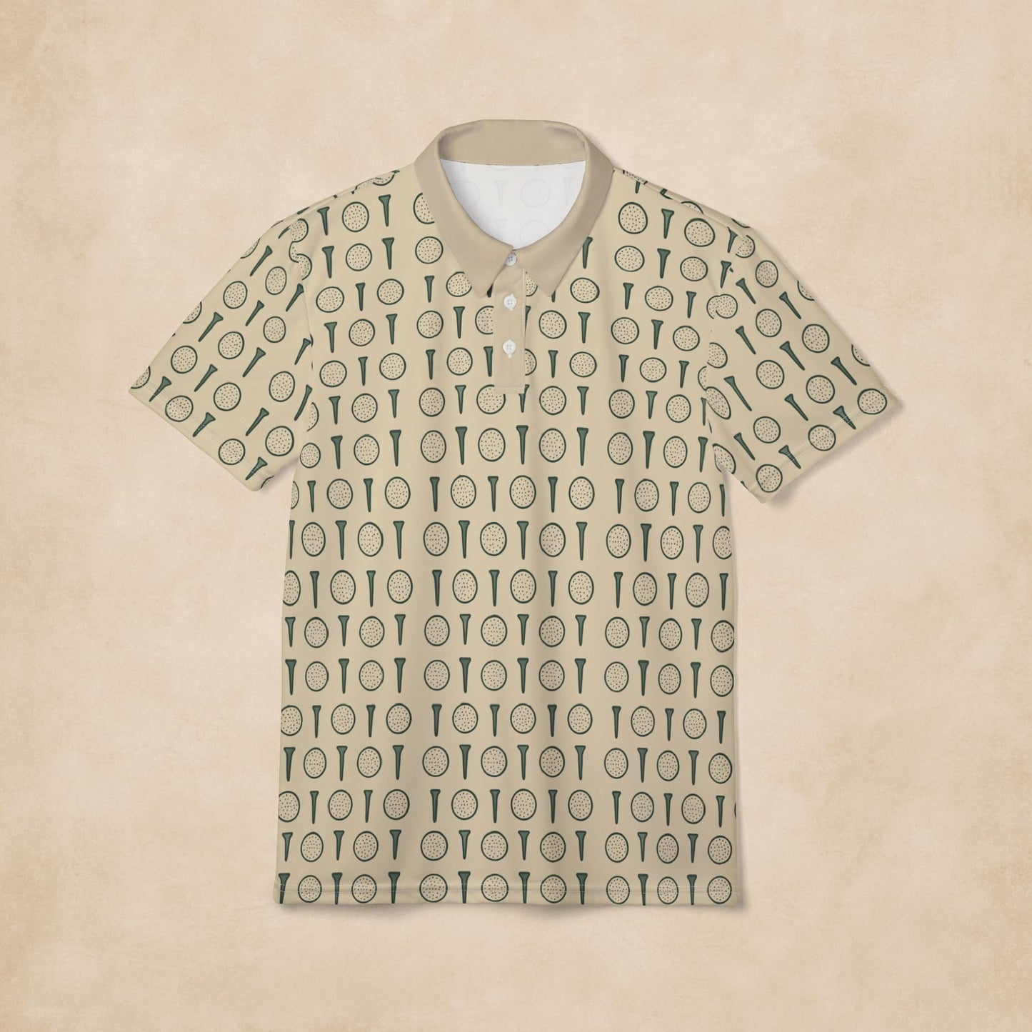 Classic Golf Ball Polo – Neutral Performance Print Shirt