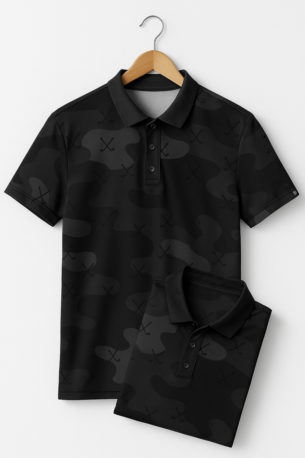 RRGC black camo performance polo