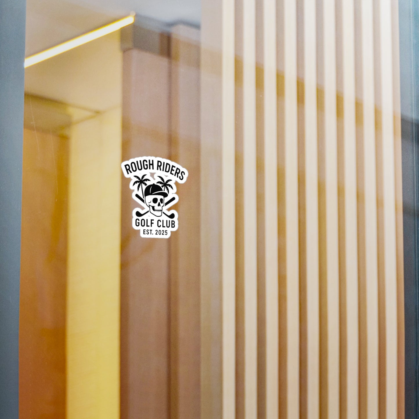 Rough Riders Golf Club Skull & Cross Clubs Sticker