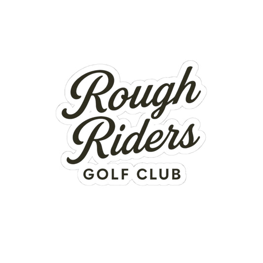 Rough Riders Golf Club Signature Script Sticker