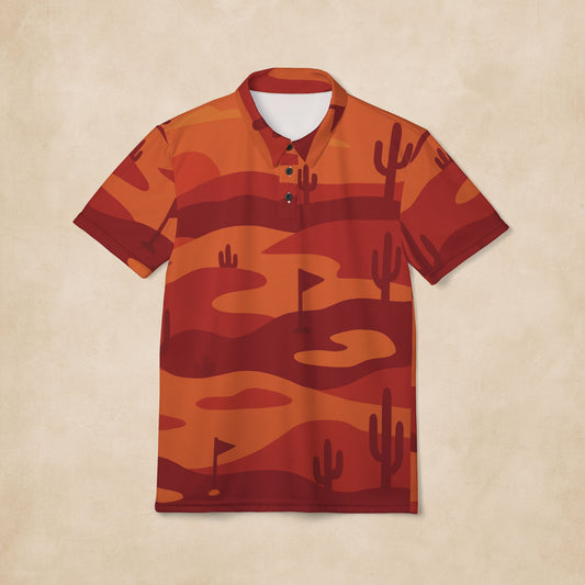 Arizona desert sunset performance polo
