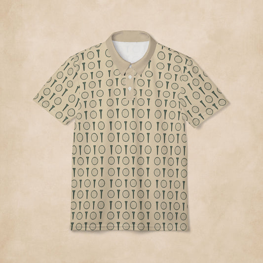 Classic Golf Ball Polo – Neutral Performance Print Shirt