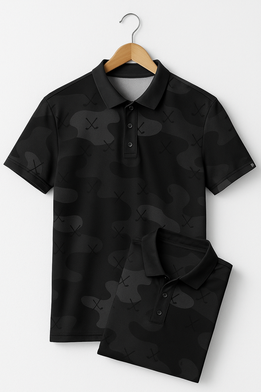 RRGC black camo performance polo